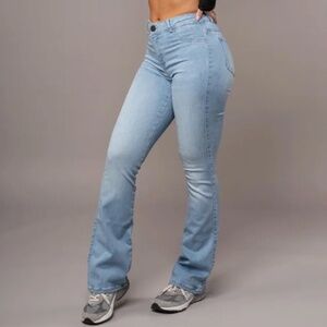 Womens Straight Leg Fitjeans - Arctic Light Blue/Size M